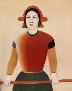 Kasimir Malevich, The girl with red stick
